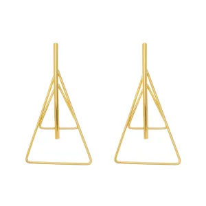 SE880 18K Gold plated Triangle Earrings