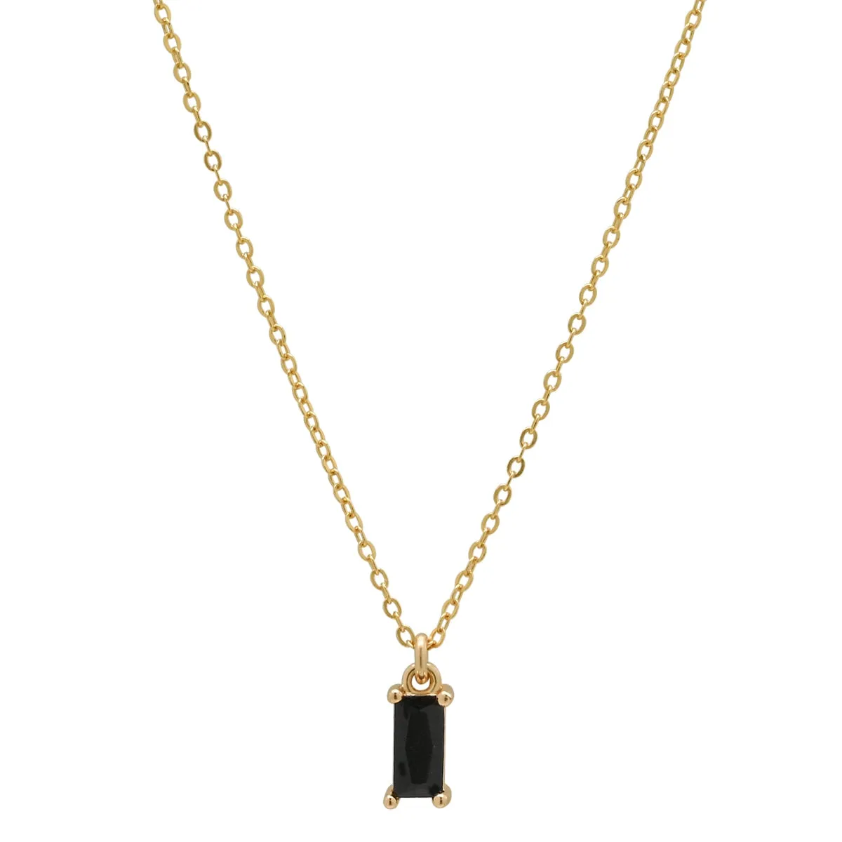 Selena Tiny Emerald Cut Necklace - 14k Gold Filled