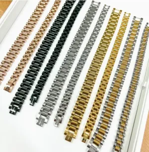 Semi-Precious Pave Gold Filled Adjustable Bracelets | 7.5- 1.0 cm Band Thickness