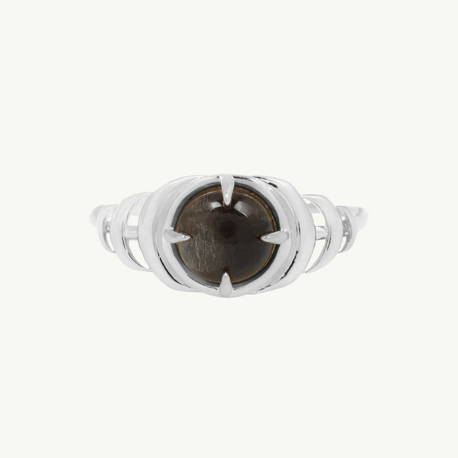 Seven Moons Ring in Black Moonstone