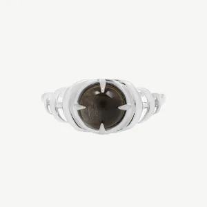 Seven Moons Ring in Black Moonstone