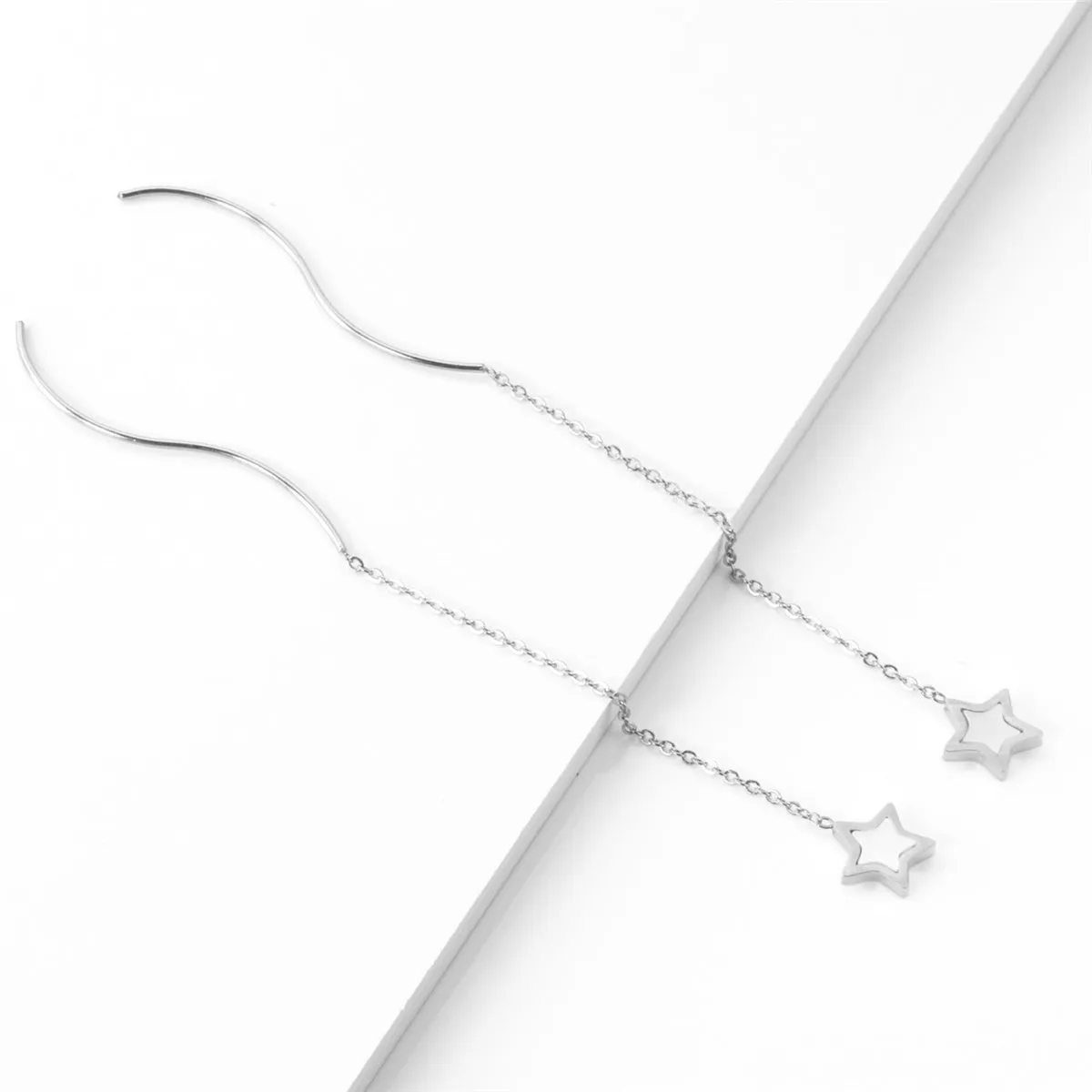 Shell & Silver-Plated Star Ear Threader