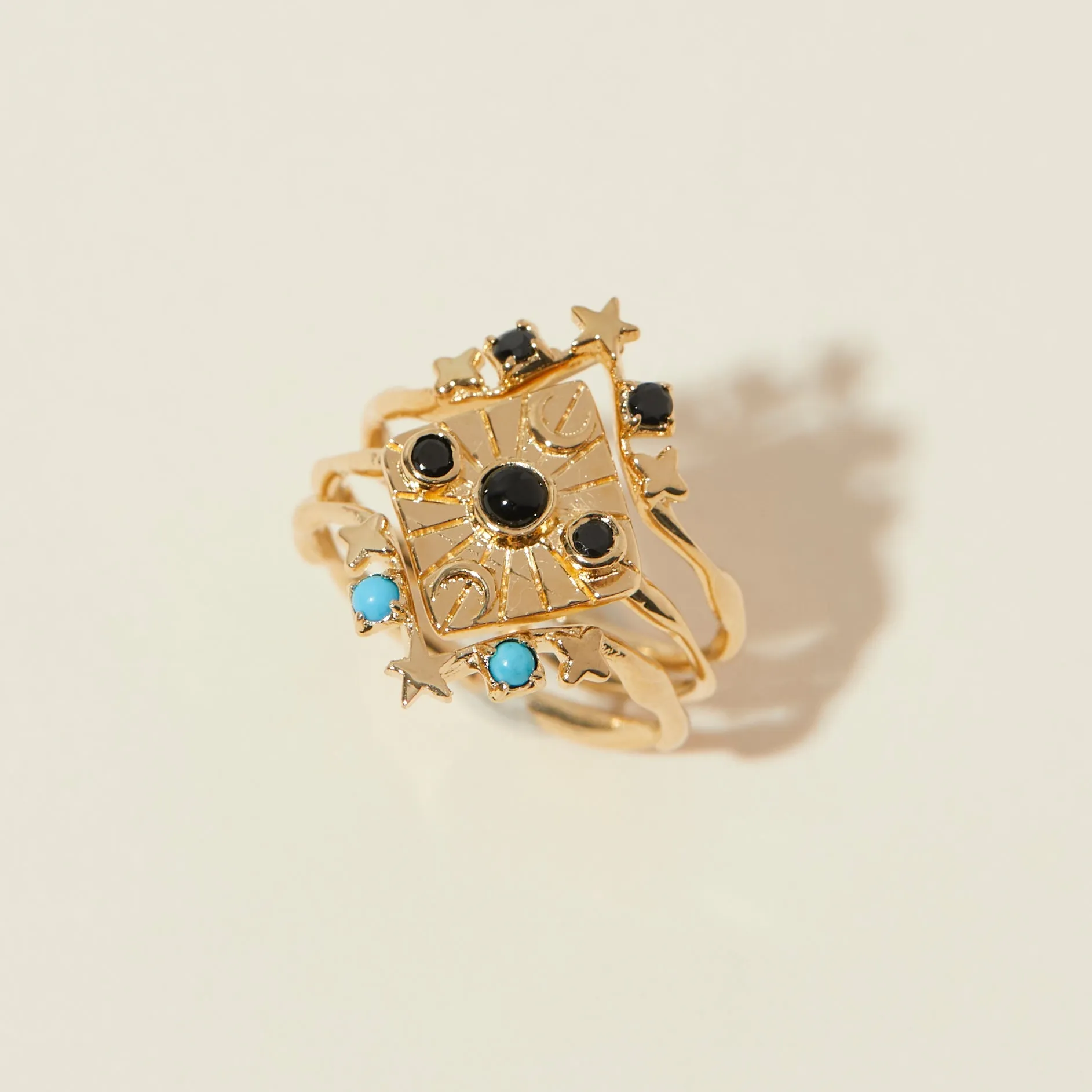 Siggy Ring in Black Spinel