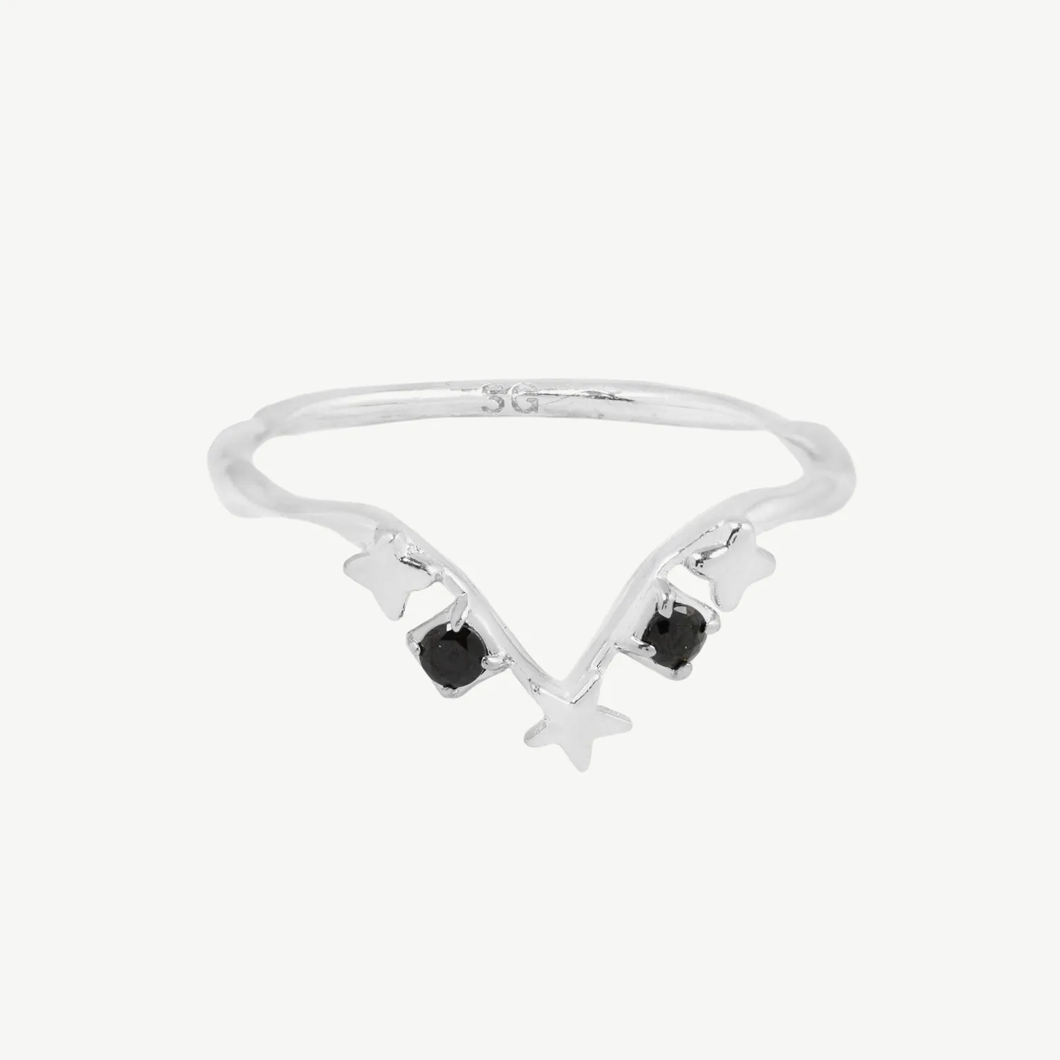 Siggy Ring in Black Spinel