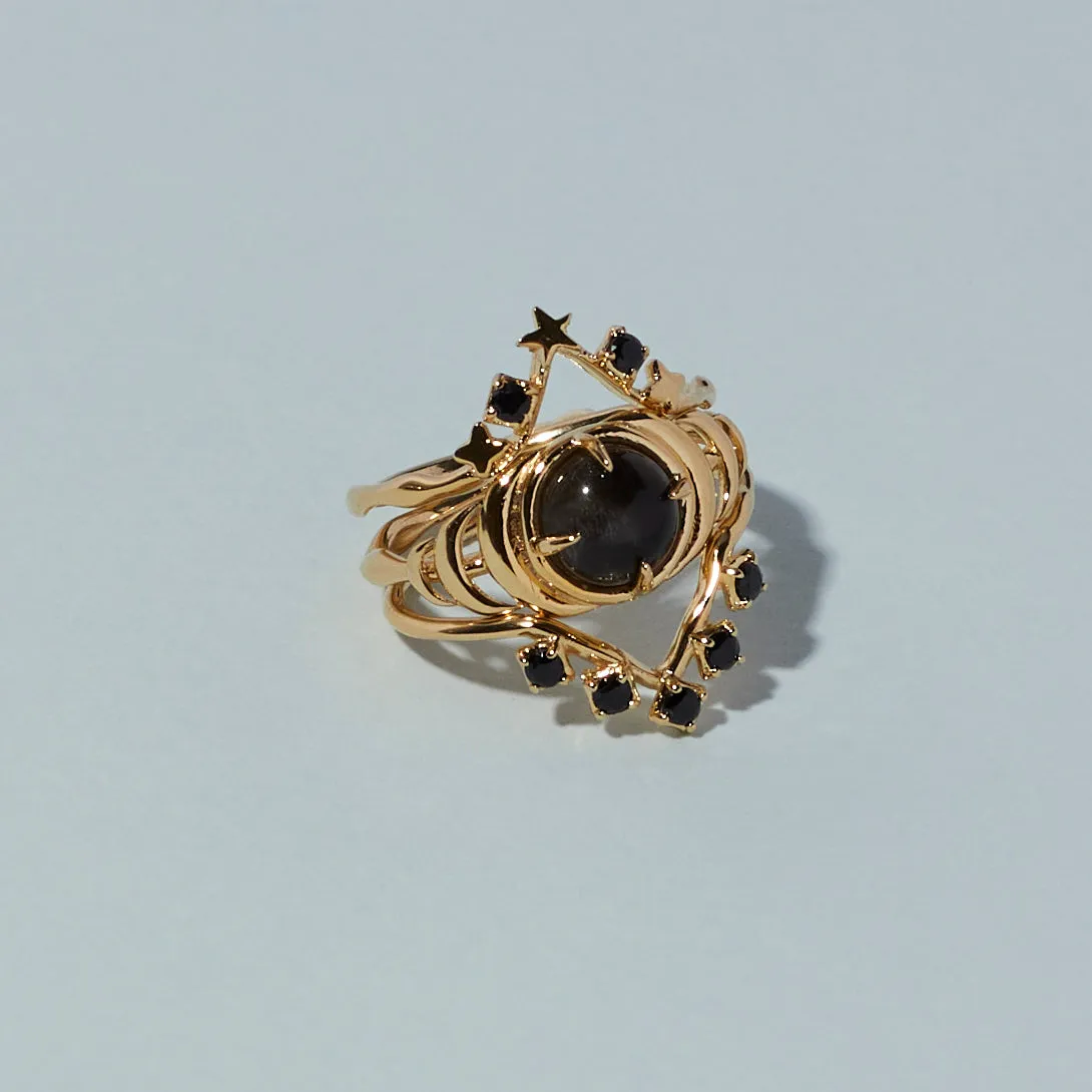 Siggy Ring in Black Spinel