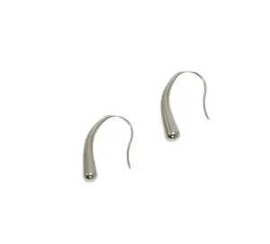 Silver Droplet Threader Earrings