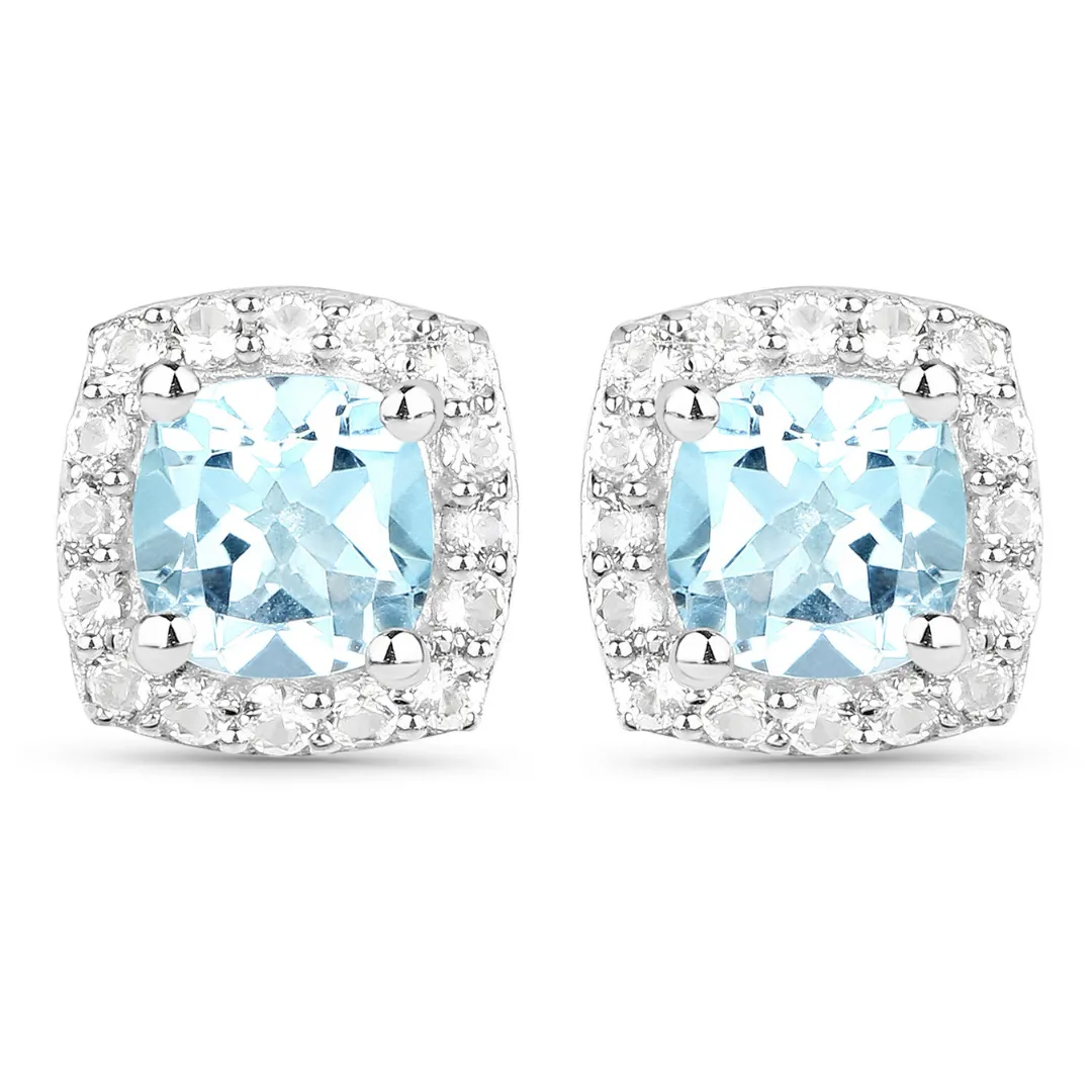 Silver Genuine Blue Topaz Set