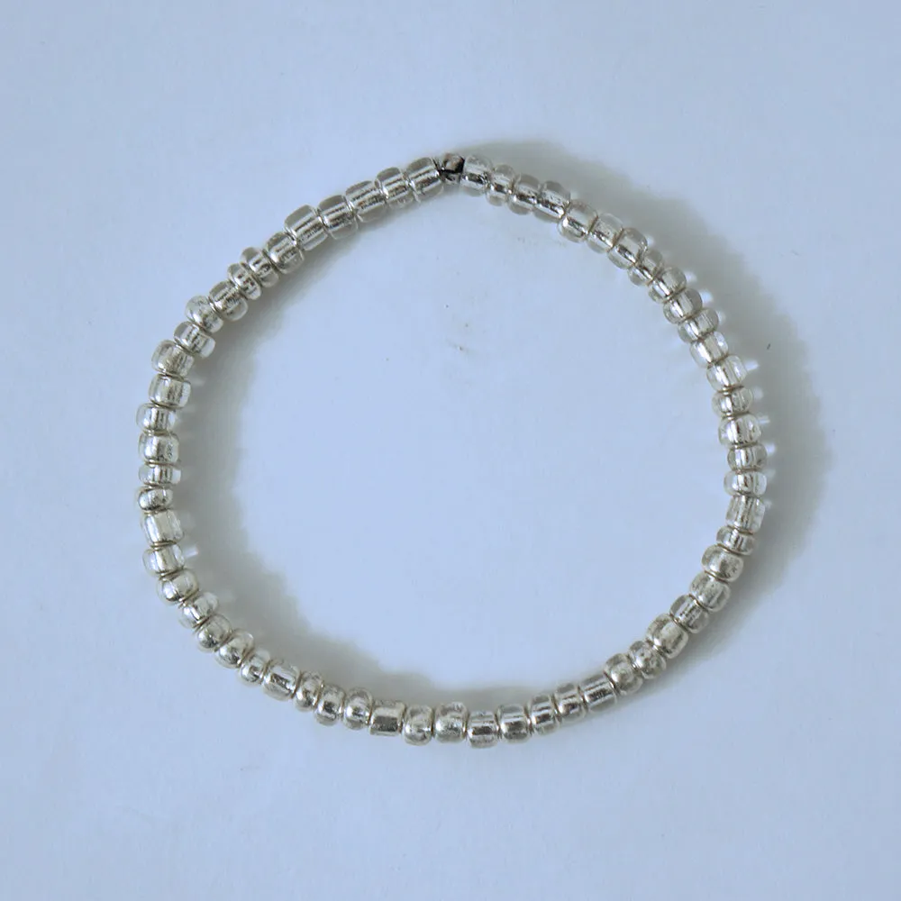 Silver Glass Beads Bracelet | ALPHONSINA