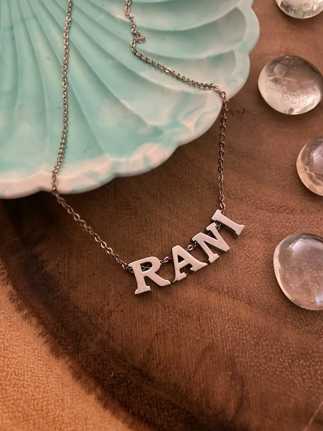 Silver-Plated Custom Name Necklace