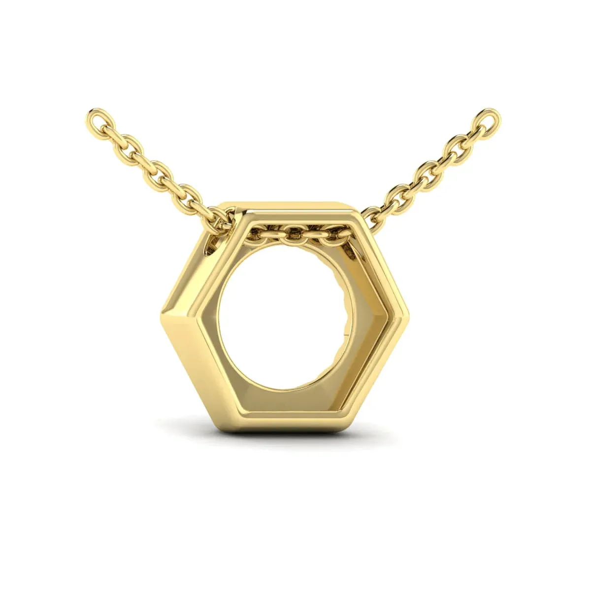 Sincerely, Springer's by Vlora 14k Yellow Gold Diamond Open Honeycomb Pendant