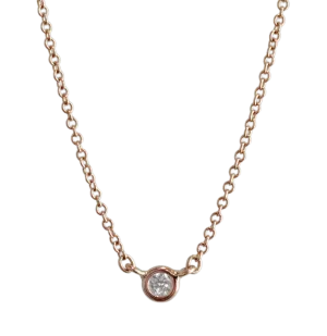Single Bezel Diamond Necklace