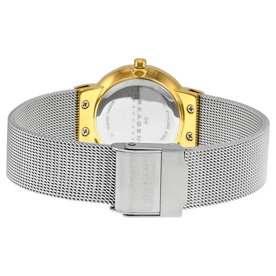 Skagen Freja Silver Dial Stainless Steel Mesh Ladies Watch 358SGSCD