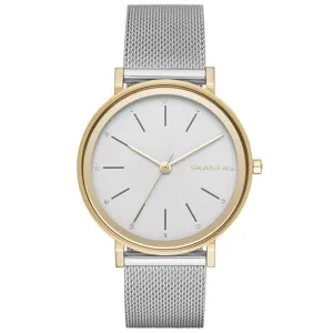 Skagen Hald Silver Mesh Bracelet White Dial Quartz Watch for Ladies - SKW2508