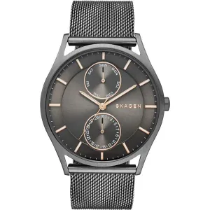Skagen Holst Grey Mesh Bracelet Grey Dial Quartz Watch for Gents- SKW-6180
