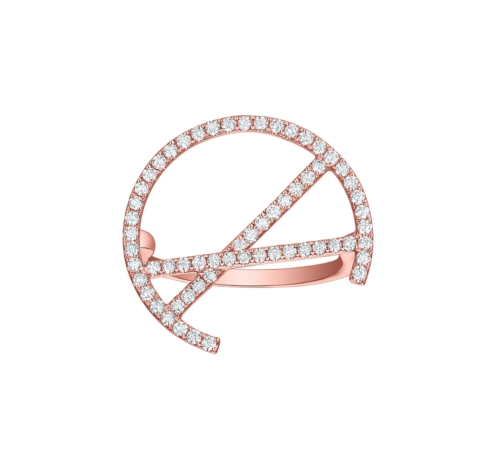 Skyline 0.51ct Cross Ring <br> R-00388WHT