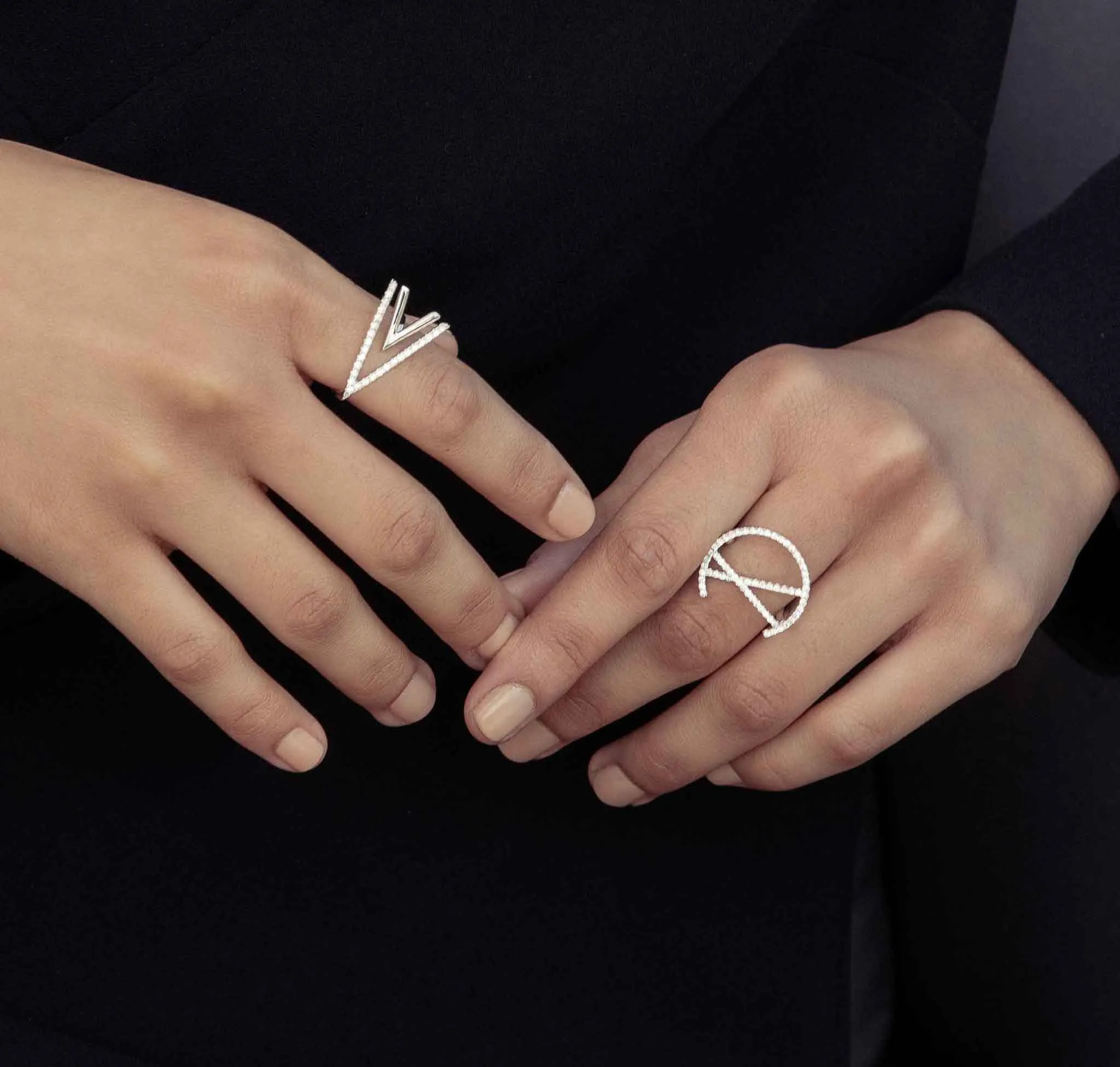 Skyline 0.51ct Cross Ring <br> R-00388WHT