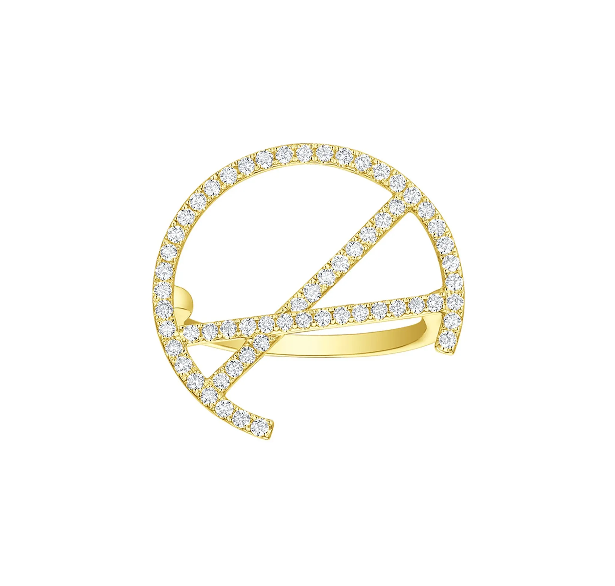 Skyline 0.51ct Cross Ring <br> R-00388WHT