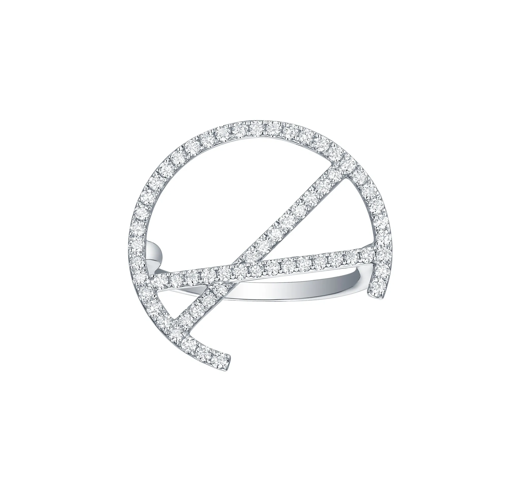 Skyline 0.51ct Cross Ring <br> R-00388WHT