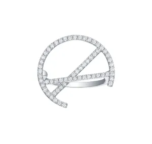 Skyline 0.51ct Cross Ring <br> R-00388WHT