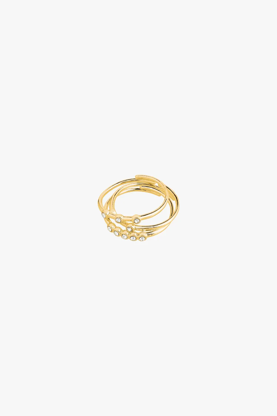 Sloan Gold EOL Crystal Recycled Rings set 3