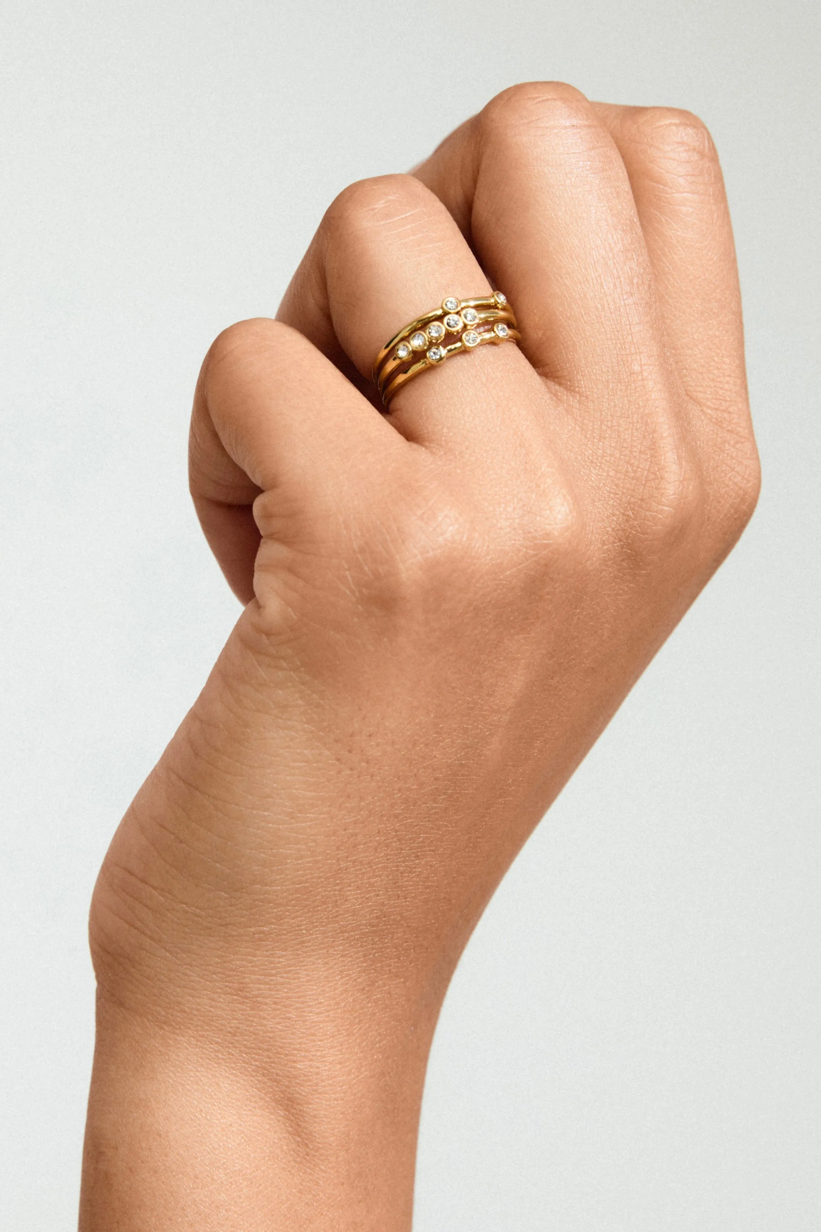 Sloan Gold EOL Crystal Recycled Rings set 3