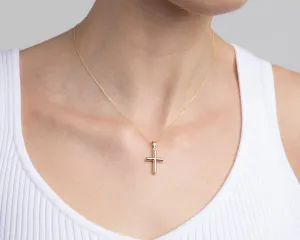 Small Cross Necklace - 18K Gold Vermeil