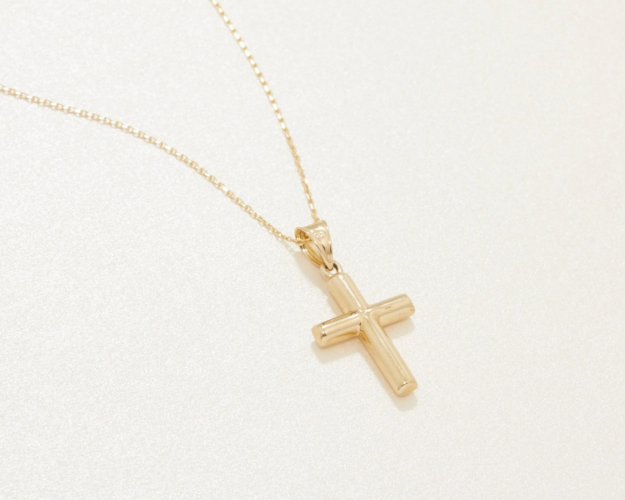 Small Cross Necklace - 18K Gold Vermeil