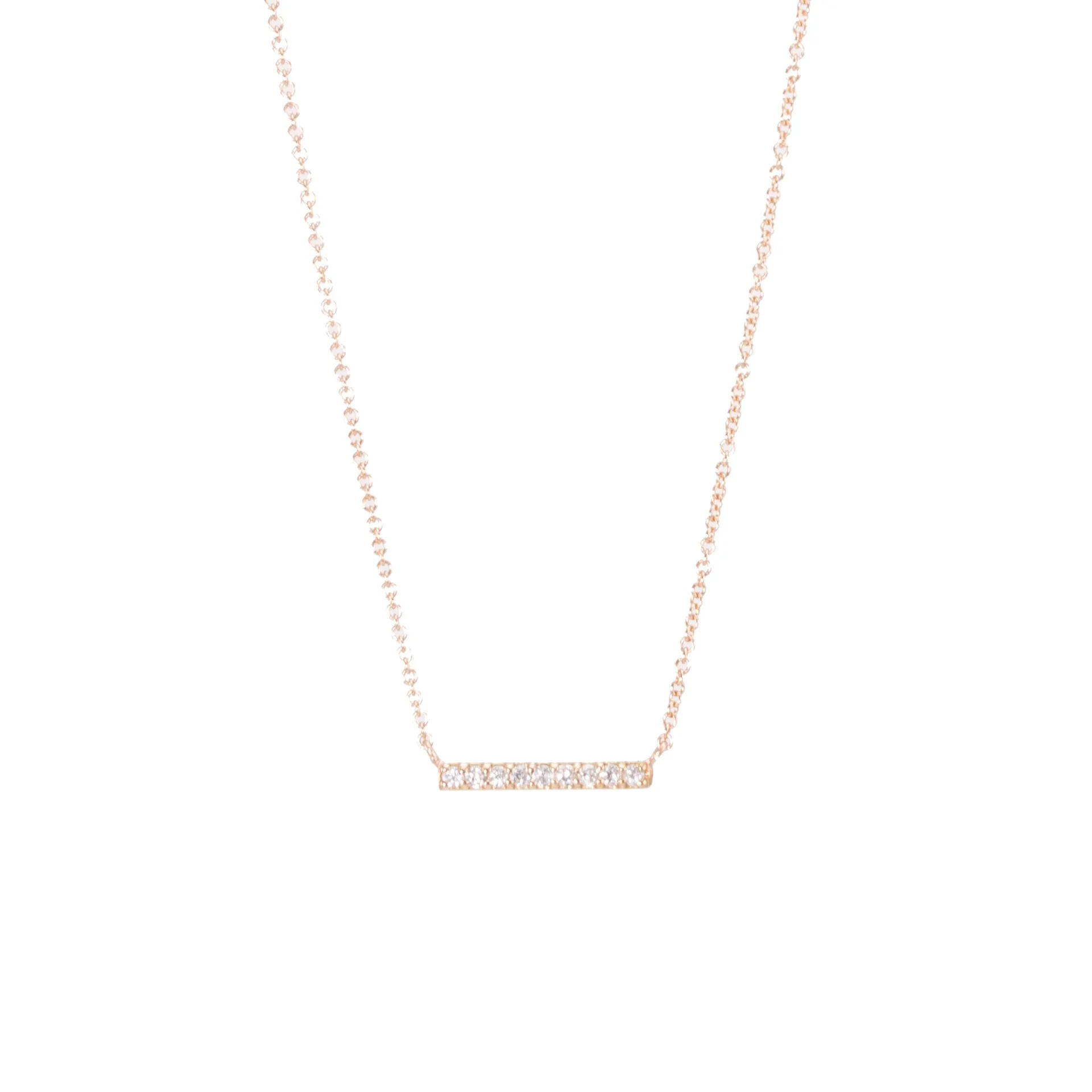 Small Diamond Bar Necklace