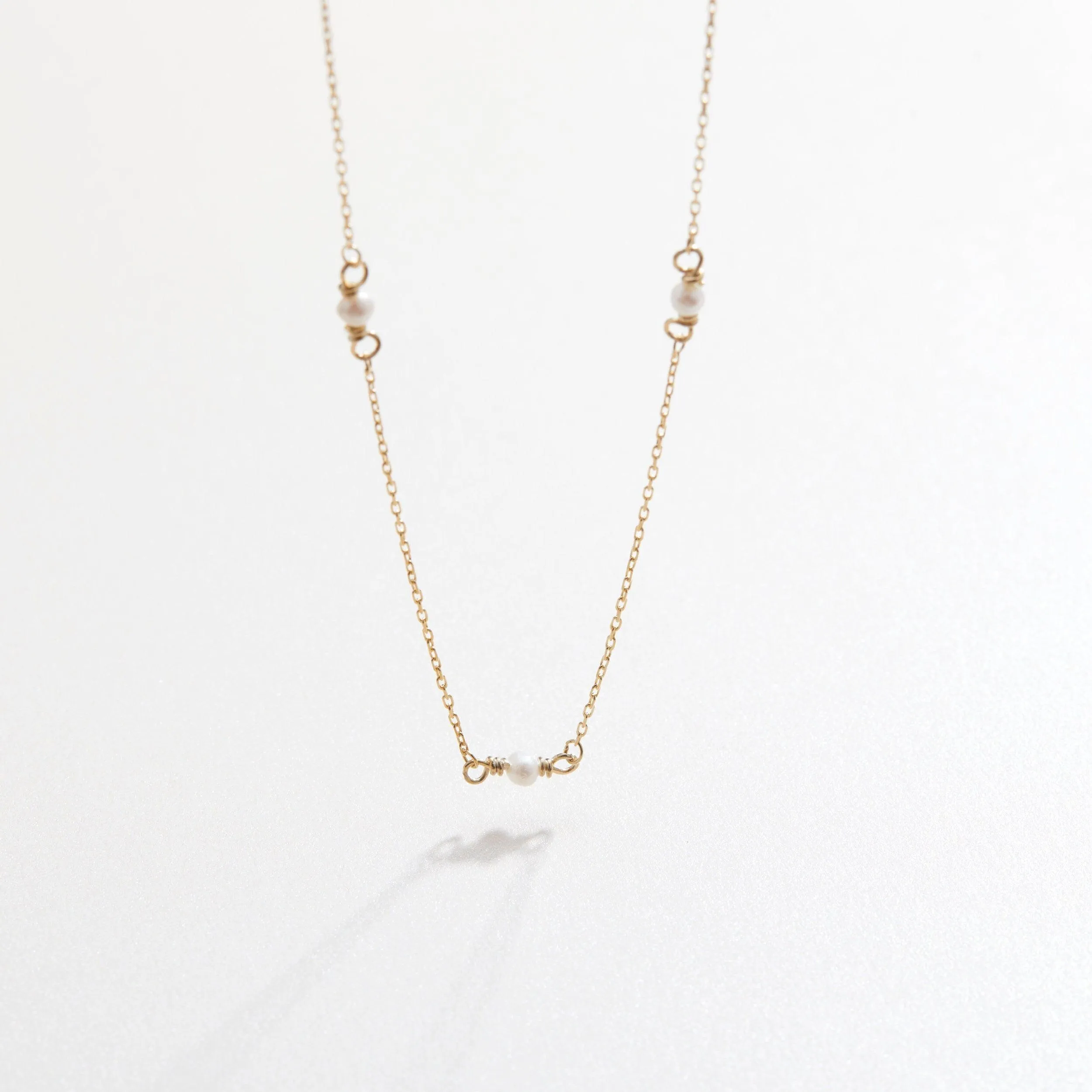 Small Pearl Satellite Necklace - 18K Gold Vermeil