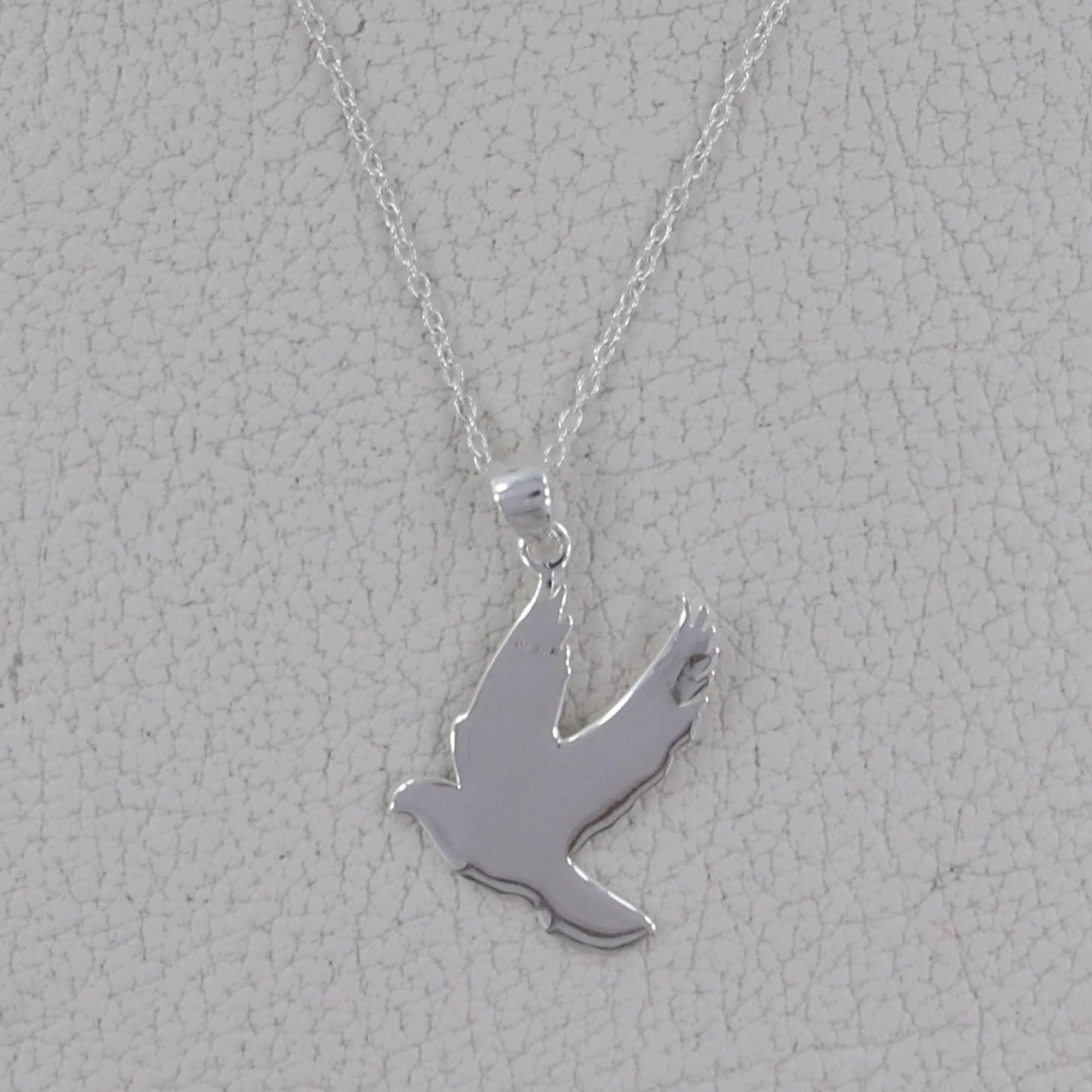 Solid 925 Sterling Silver Flying Bird Minimalist Women Necklace