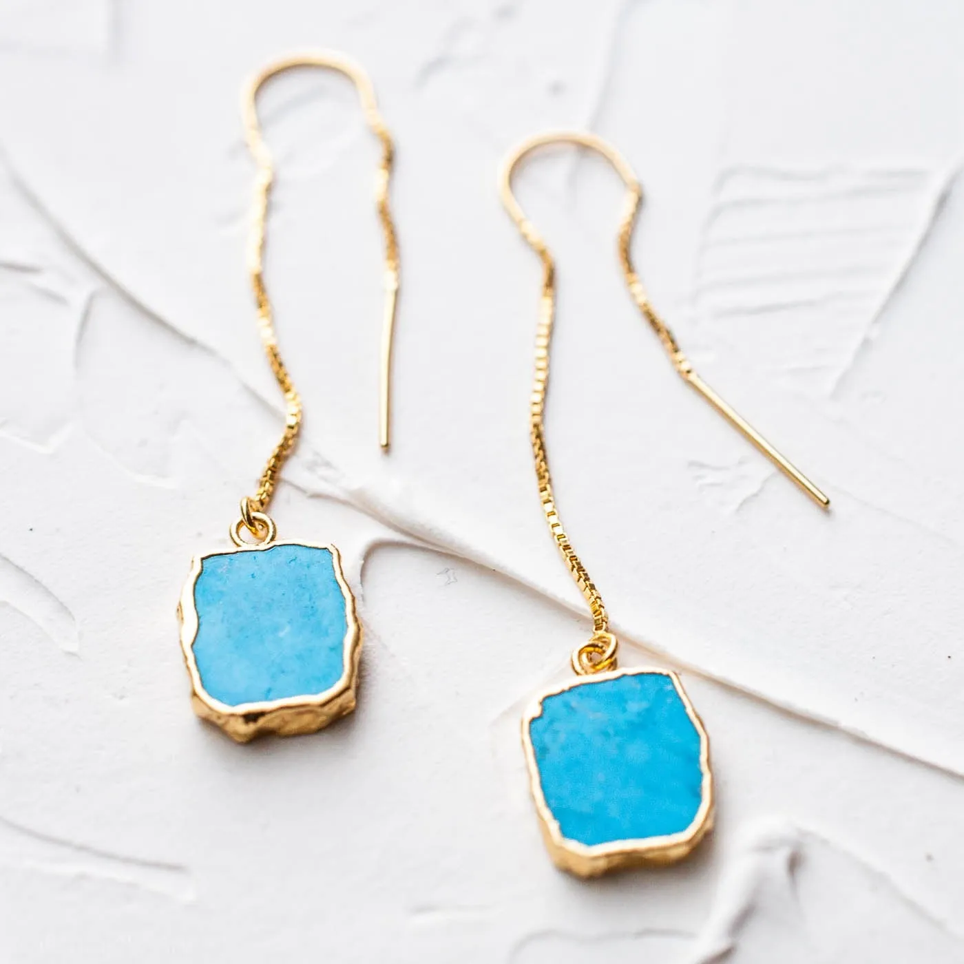 Sophia Turquoise Threader Earrings
