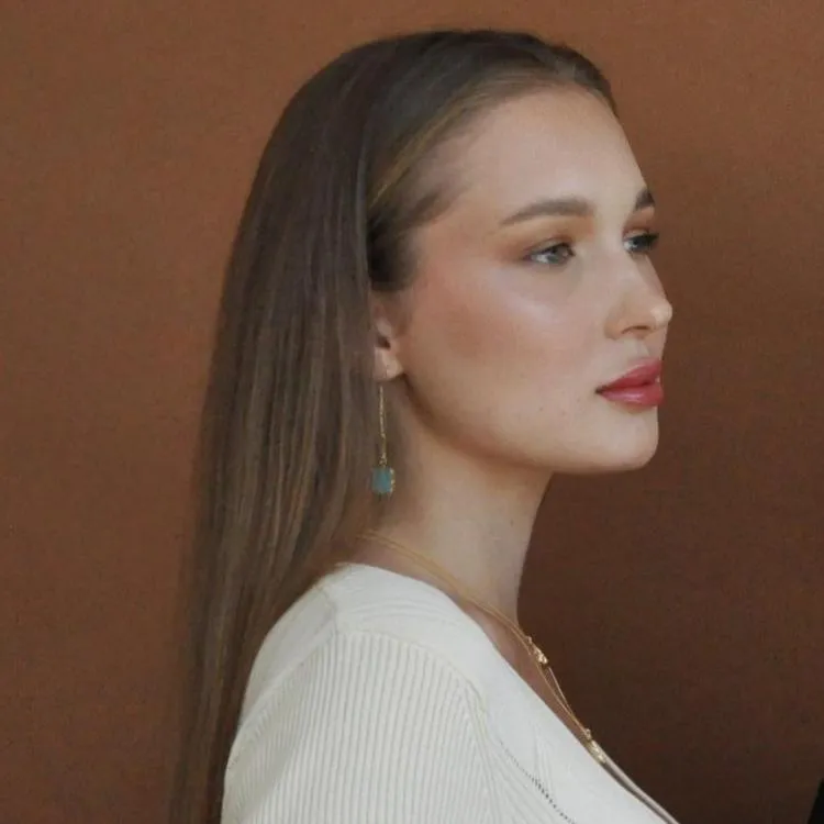 Sophia Turquoise Threader Earrings