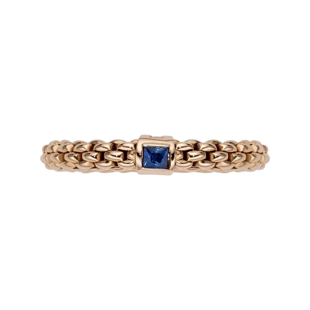 Souls 18K Rose Gold Flex It Ring Set With Blue Sapphire (Pre-Order)