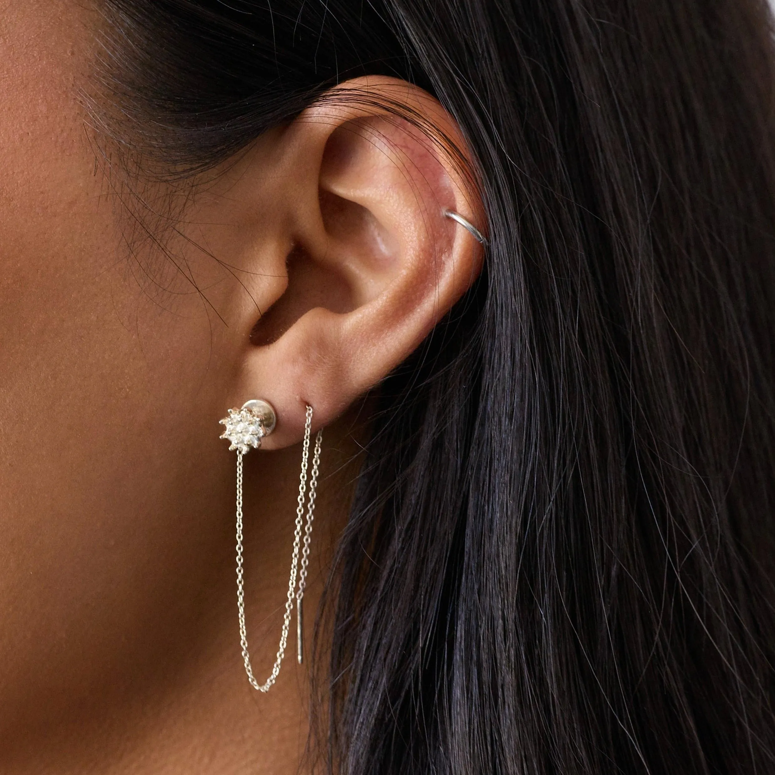 Spool Stud Threader Earrings