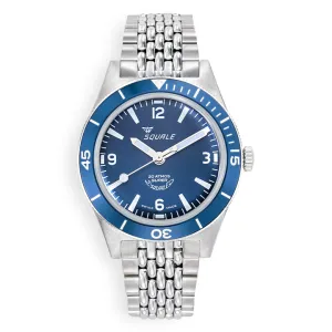 Squale Super-Squale Arabic Numerals Blue Bracelet - SUPERMBLBL.AC