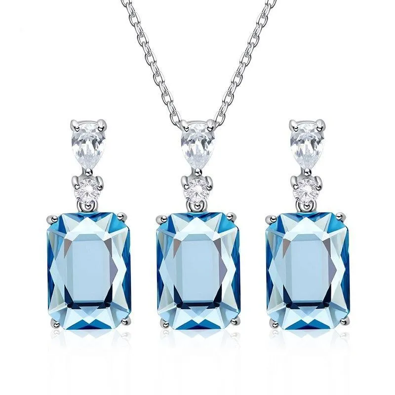Square Gem Jewelry Set