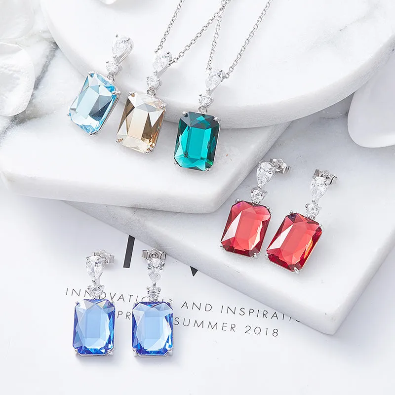 Square Gem Jewelry Set