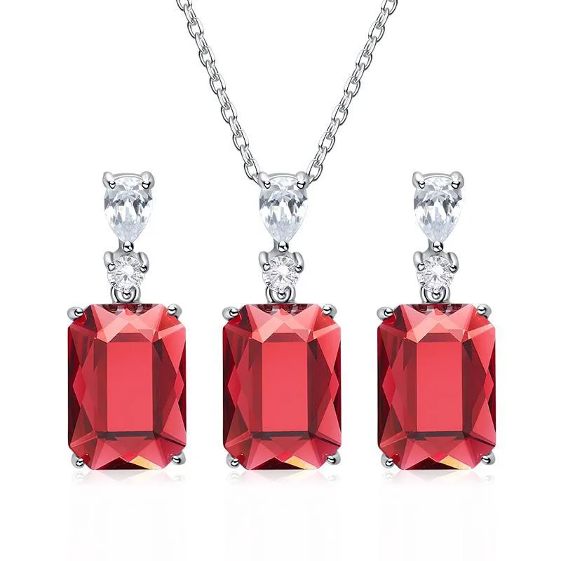 Square Gem Jewelry Set