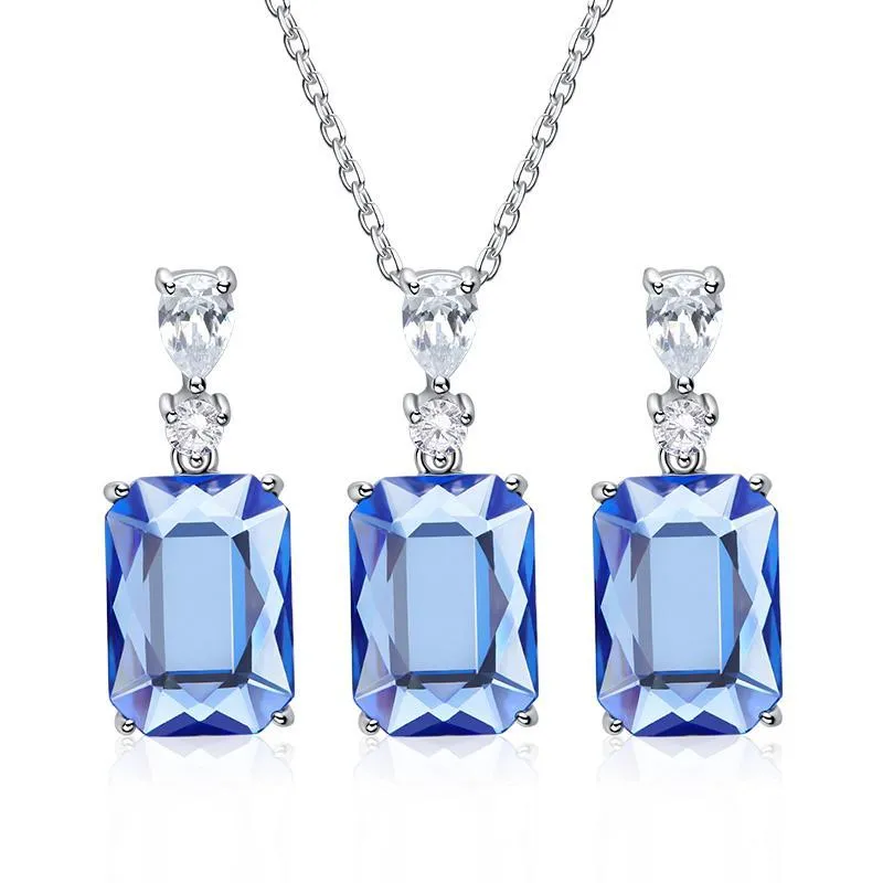 Square Gem Jewelry Set