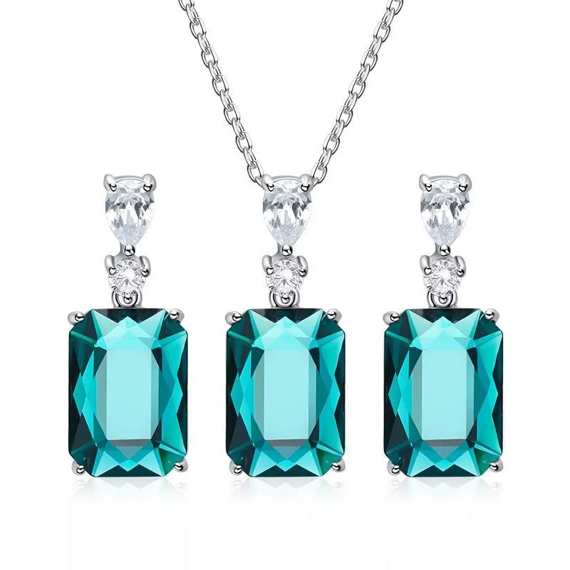 Square Gem Jewelry Set