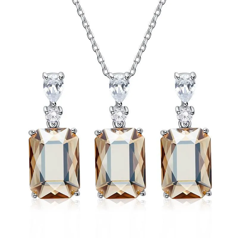 Square Gem Jewelry Set