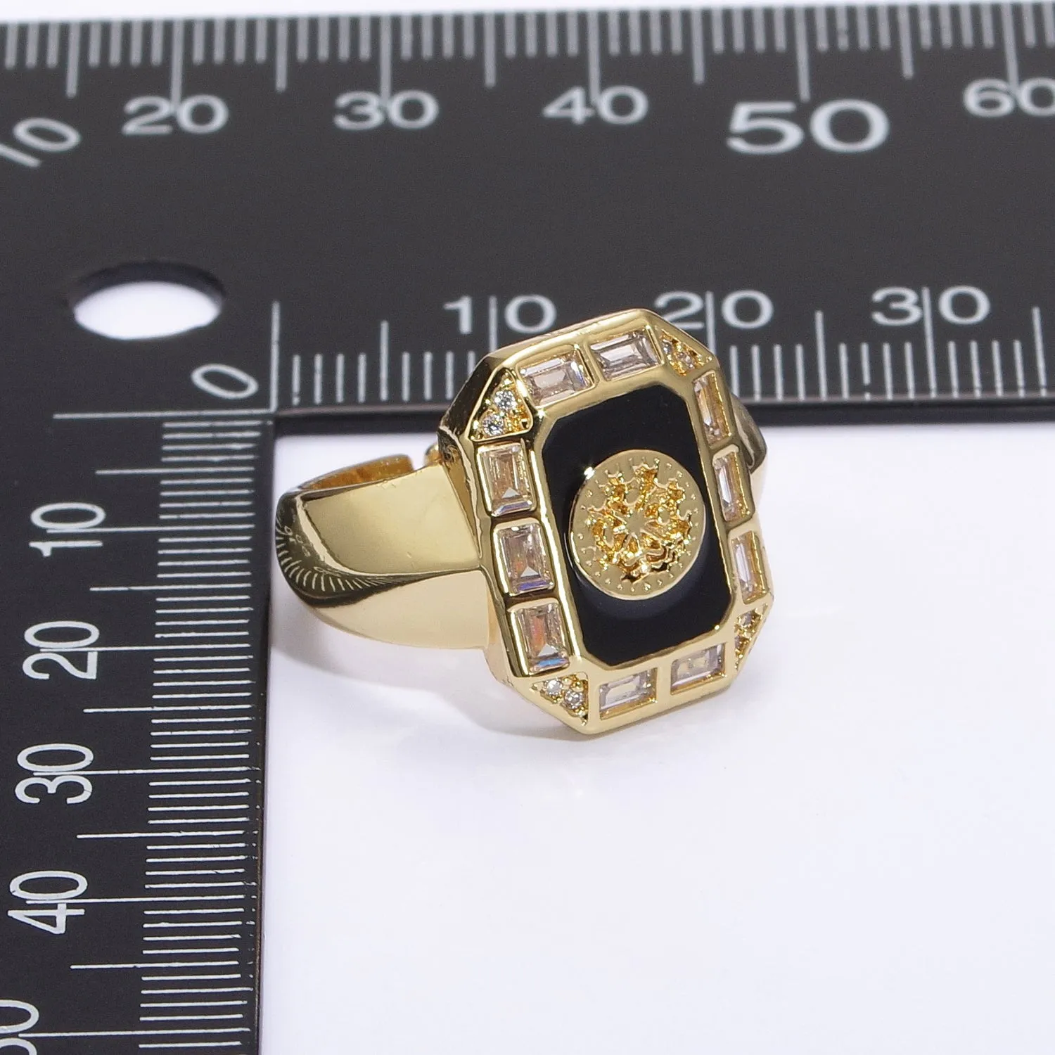 Square Lion ring, Statement ring, Enamel Leo ring, Adjustable Open Ring Lion King ring Open Adjustable U-053 U-054