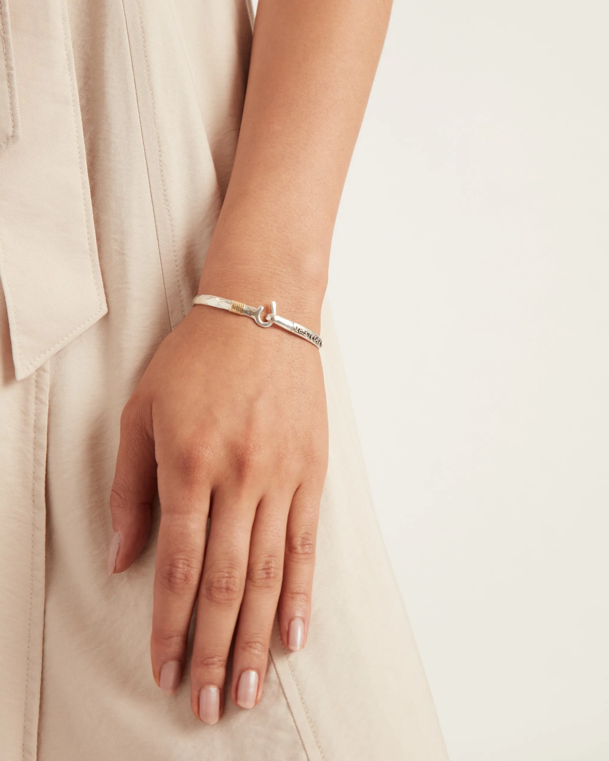 St. John Hook Bracelet with Coordinates, 4mm