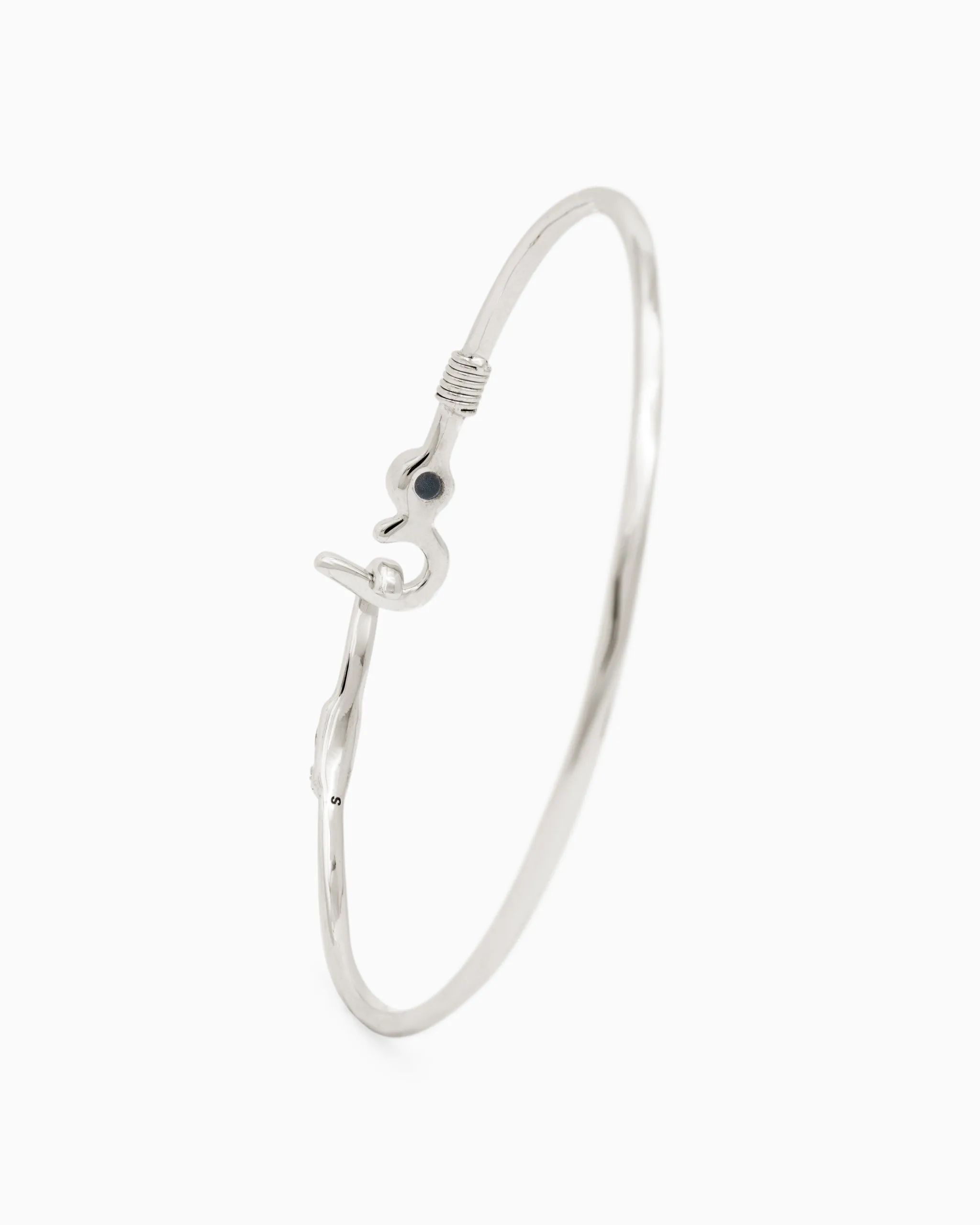 St. John Hook Bracelet with Stone, 2mm - Black Onyx