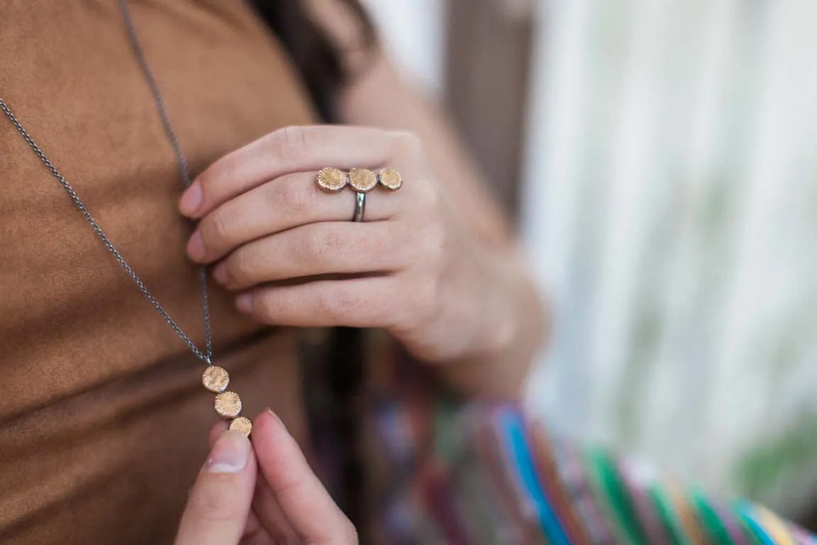 Stacked Nopal Ring