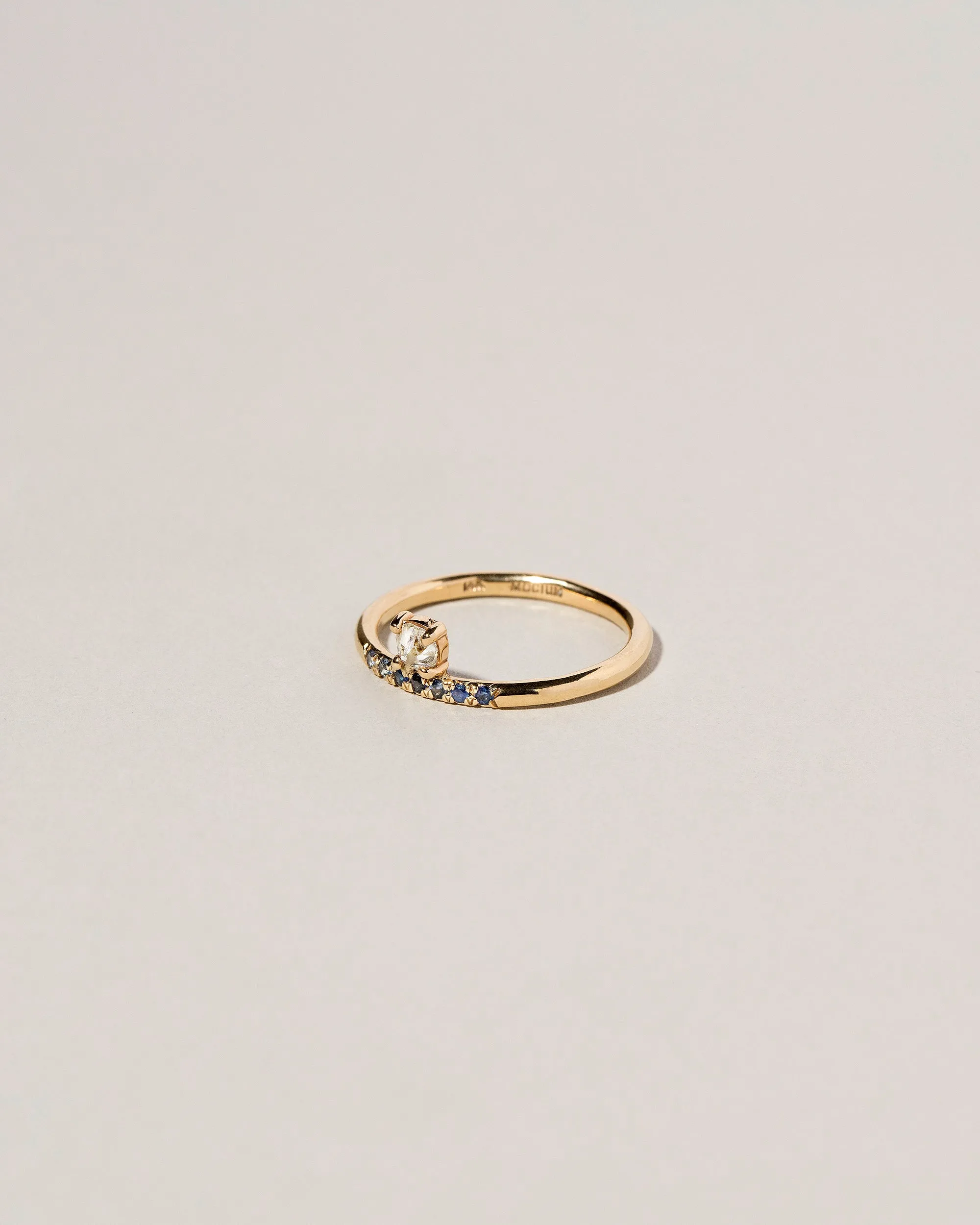 Stacked Ring - White Diamond & Sapphire