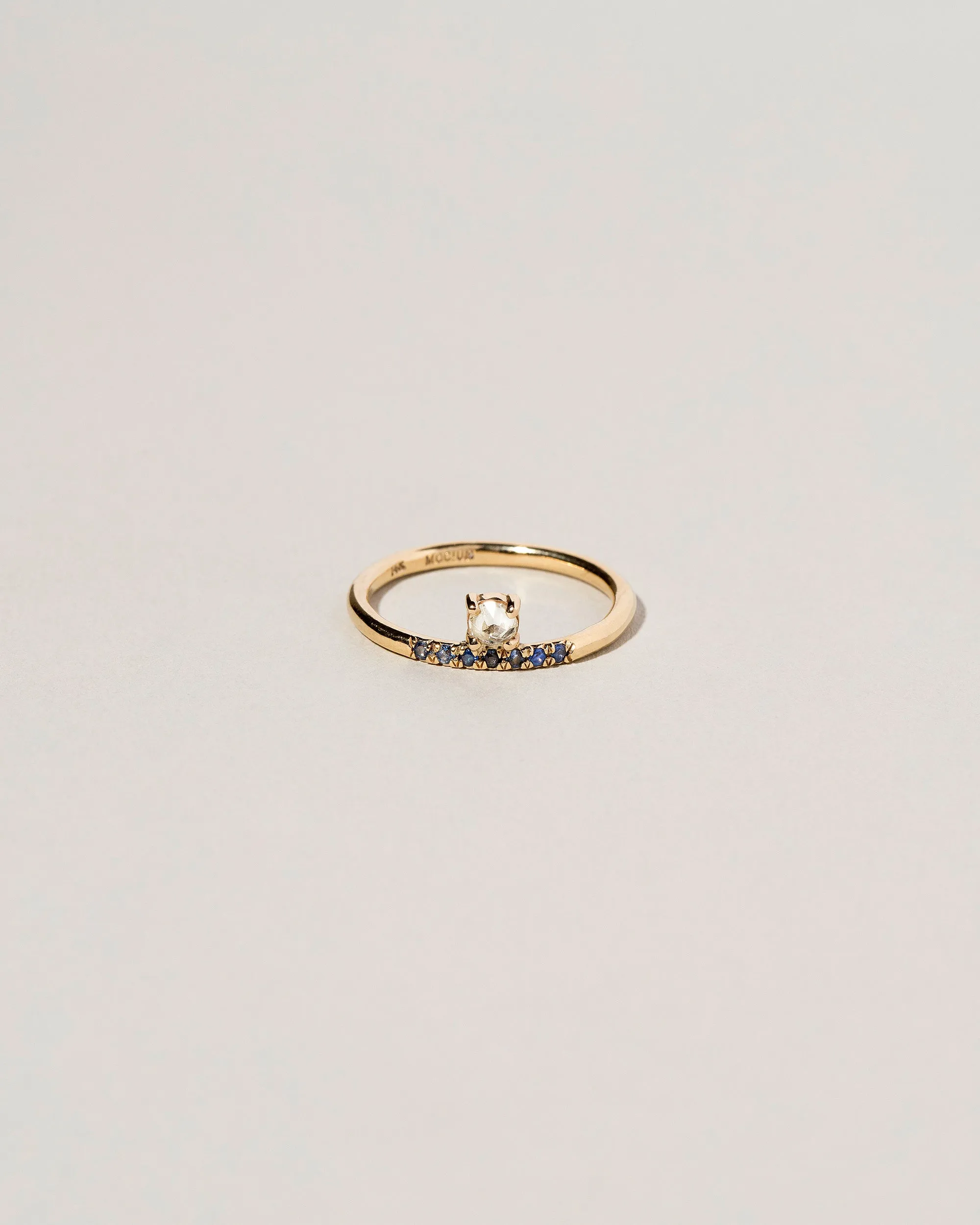 Stacked Ring - White Diamond & Sapphire
