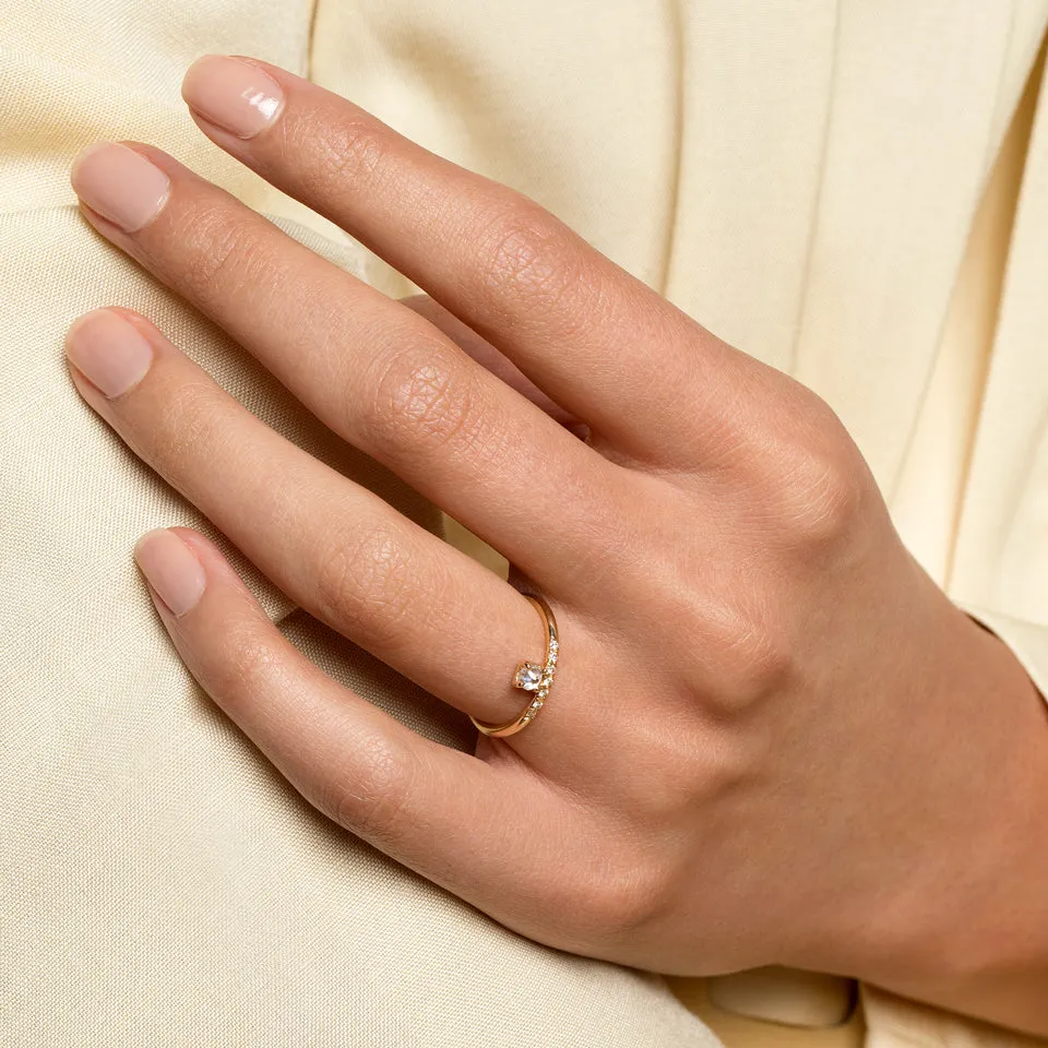 Stacked Ring - White Diamond