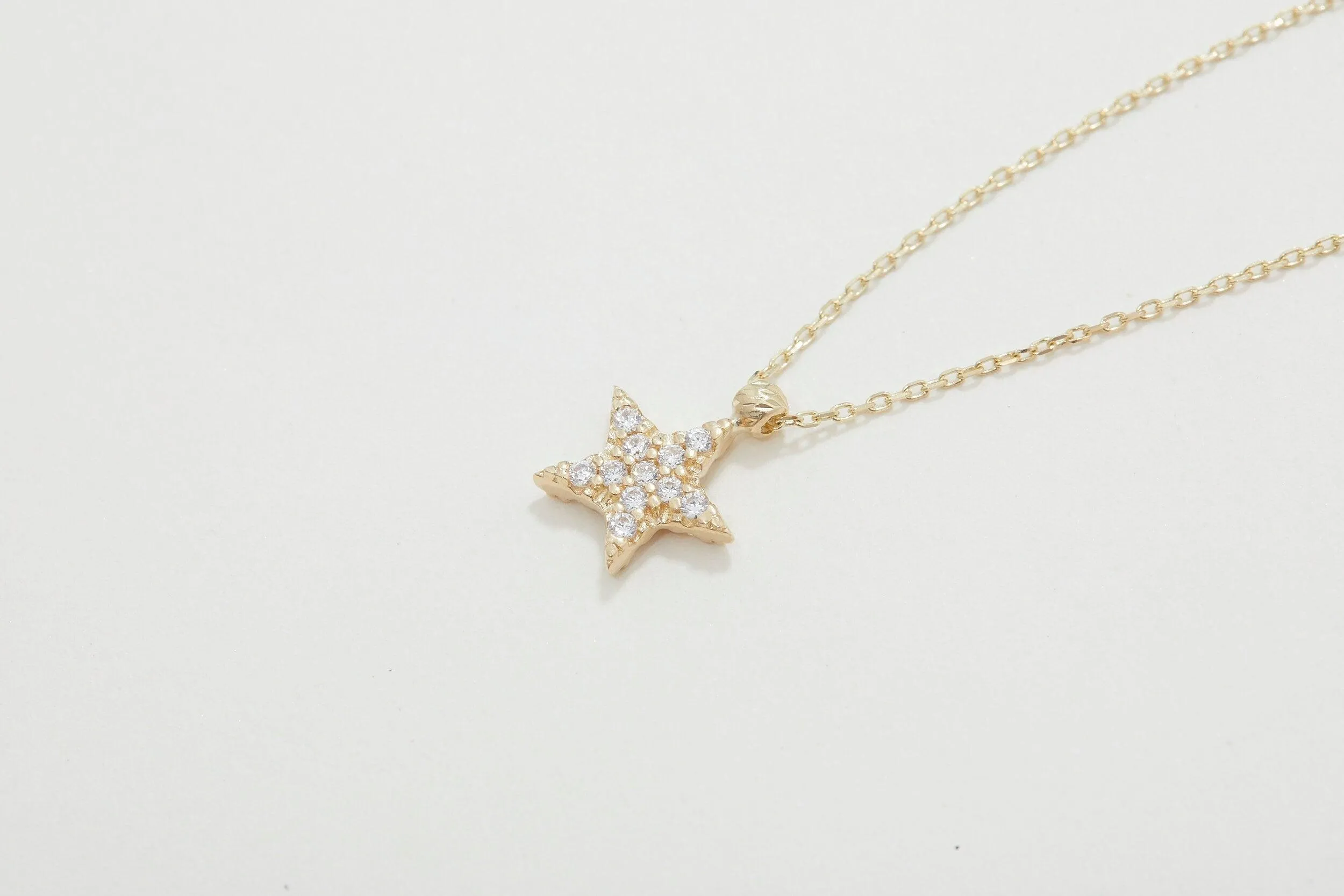 Star Pave Necklace - 18K Gold Vermeil