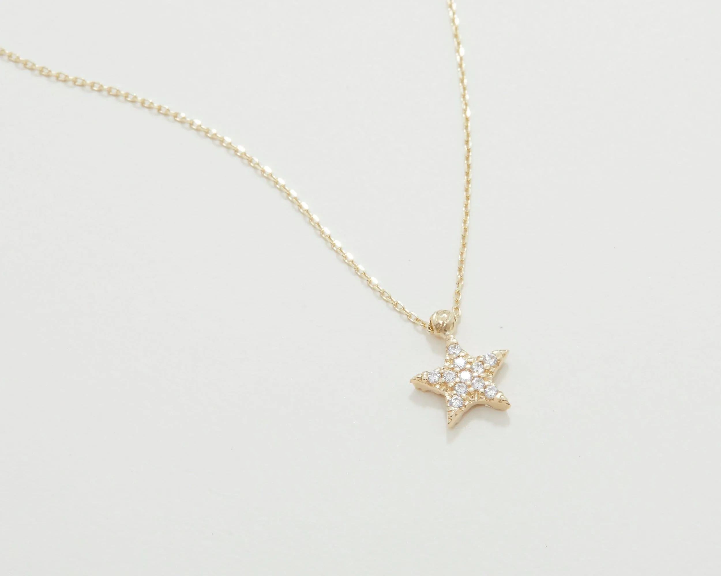 Star Pave Necklace - 18K Gold Vermeil